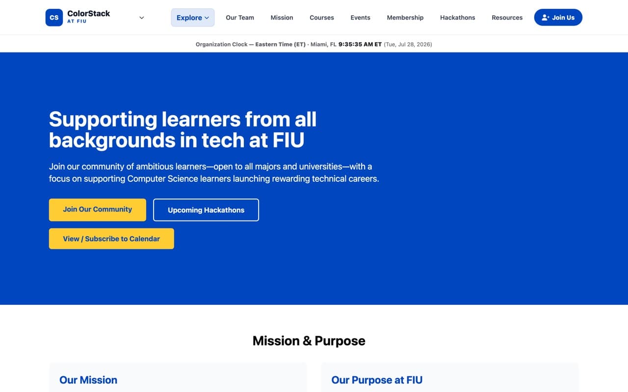 ColorStack at FIU — screenshot