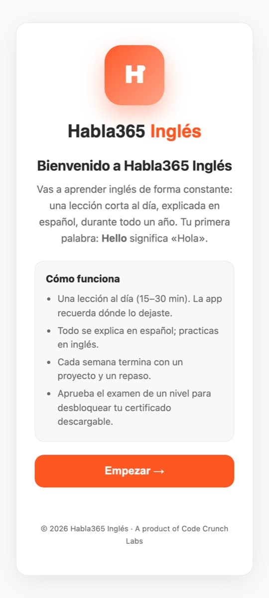 Habla 365 for Android — screenshot