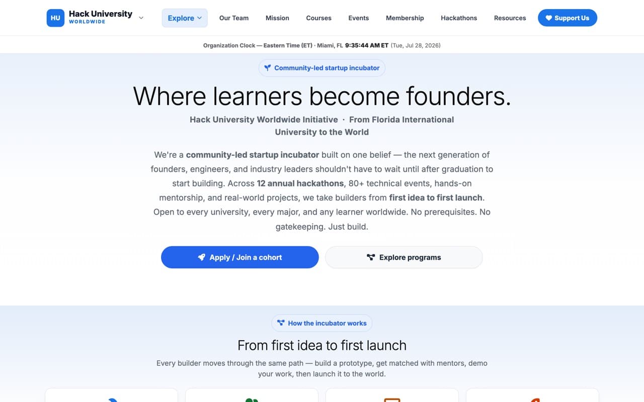 Hack University — screenshot