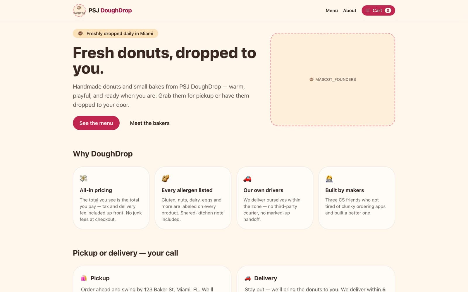 PSJ Dough Drop — screenshot